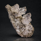 Diamond Quartz Crystals on Calcite