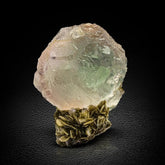 Bi Color Fluorite Crystal on Muscovite