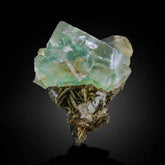 Vibrant Fluorite Crystal on Muscovite