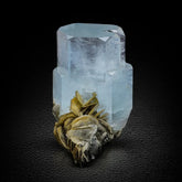 Blue Aquamarine Crystal on Muscovite