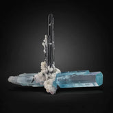 Black Tourmaline with Aquamarine