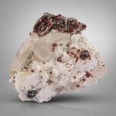 Red Spessertine Garnet Crystals on Albite with Quartz from Pakistan