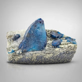 Blue Afghanite on Pyrite & Calcite