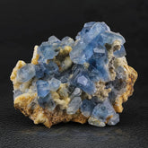 Blue Celestite with Calcite Matrix