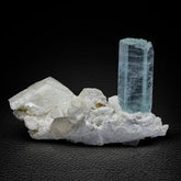 Terminated Aquamarine Crystal on Albite