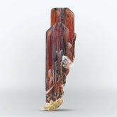 Blood Red Brookite Crystals On Quartz