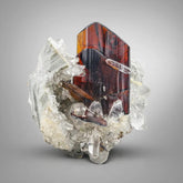 Saturated Brookite Crystal with Quartz