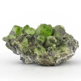 Peridot Crystals Cluster on Matrix