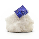 Focal Crystal of Lazurite on Calcite