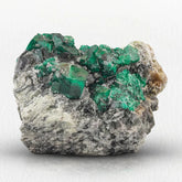 Deep Green Emerald Crystal On Calcite