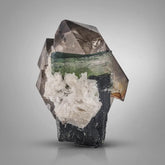 Tourmaline On Smoky Quartz and Albite
