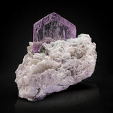 Vibrant Pink Kunzite Crystal on Albite
