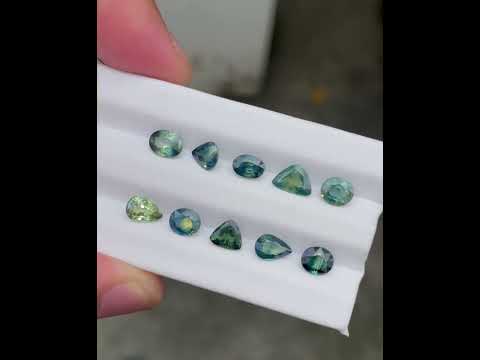 Parti Sapphire 7.30 Carats 10 Pieces Natural Gemstones Lot from Madagascar