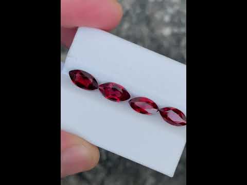 4.20 Carat Rhodolite Marquise Garnets