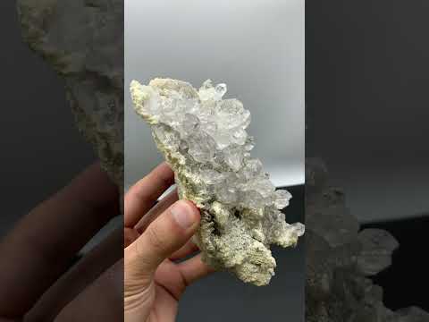 Diamond Quartz Crystals on Calcite