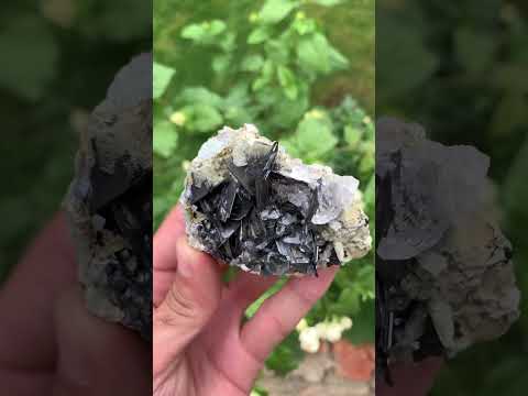 Brookite Crystal with Quartz on Matrix