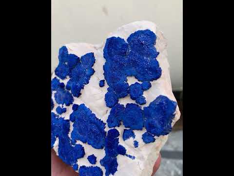 Azurite Crystal on Kaolinite Matrix