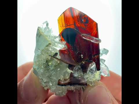 Saturated Brookite Crystal with Quartz