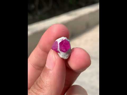 Perfect couple of Ruby Crystals on Marble Matrix with Pyrite from Jagdalak, Afghanistan