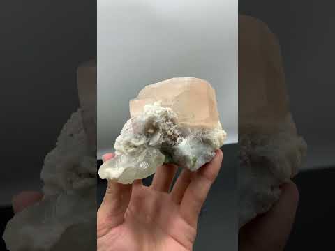 Glassy Morganite Crystal with Cleavelandite and Quartz from Afghanistan