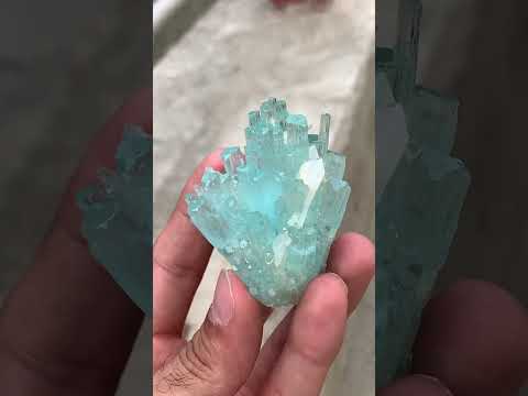 Blue Aquamarine Crystal Cluster
