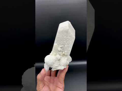 White Microcline Feldspar on Schorl