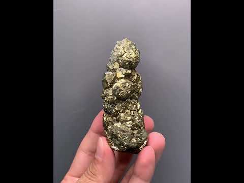 Golden Pyrite Crystals Mineral