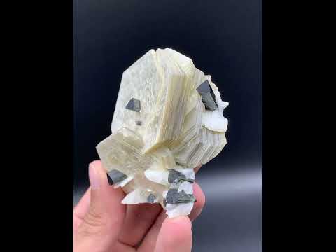 Muscovite Mica Sheets with Tourmaline