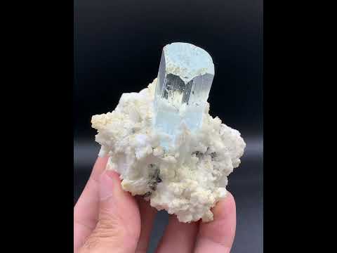 Aquamarine Crystal on Albite Matrix