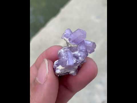 Aesthetic purple color Fluoroapatite crystal aggregate from Afghanistan