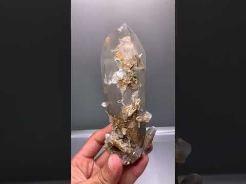 double terminated Quartz with Calcite inclusion from Pakistan