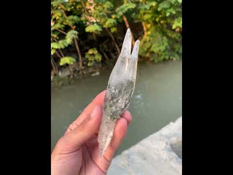 Doubly Chlorite Quartz Crystal