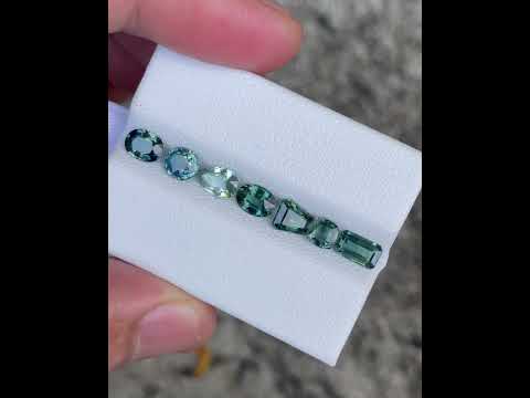 3.37 Carats Teal Sapphire Gems Lot