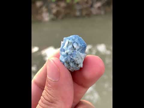 Rare Alkali-rich Blue Beryl Vorobyevite Crystal Rose from Badakhshan, Afghanistan