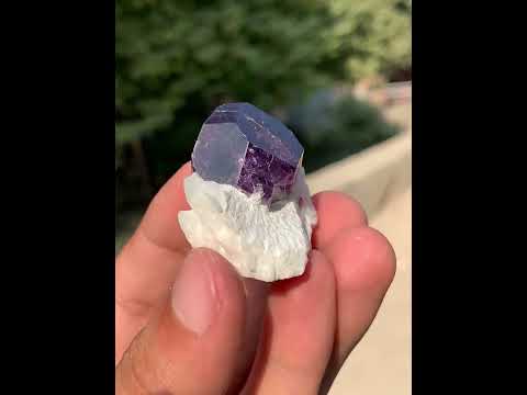 Vibrant Purple Scapolite on Calcite