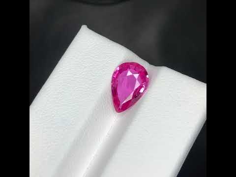 2.80 Carats Loose Pink Sapphire – Natural Pear Cut Madagascar Gem