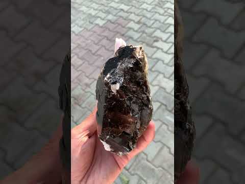 Pink Kunzite Crystal on Smoky Quartz