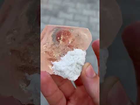 Pinkish-Peach Tabular Morganite Crystal with Cleavelandite Matrix from Afghanistan