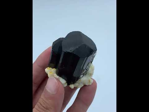 Black Tourmaline Crystals with Albite