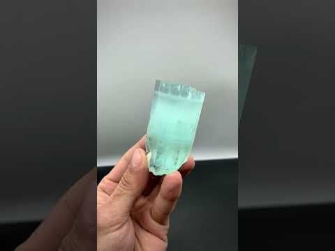 Vibrant Blue Aquamarine Crystal with Needle Inclusions from Pakistan
