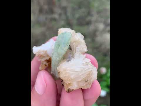 Herderite on Cleavelandite and Albite
