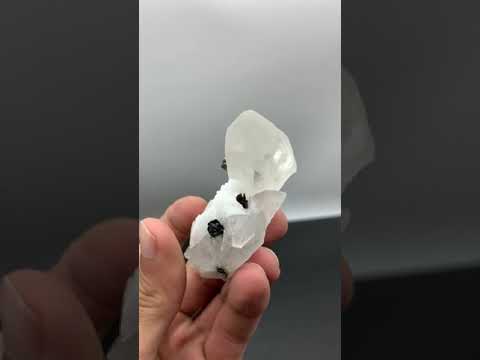 Garnet Crystal On Schorl & Quartz