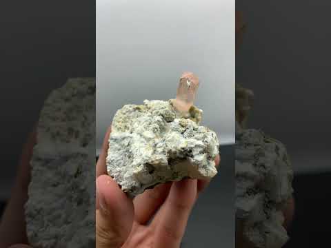 Free Standing Topaz Crystal on Calcite