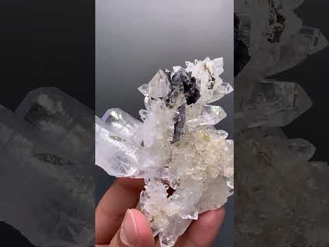 Brookite Crystal on Quartz Crystals