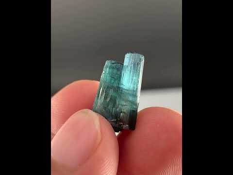 Terminated Indicolite Tourmaline Crystals from Afghanistan