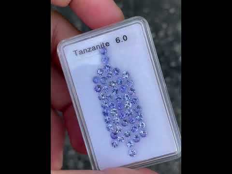 6 Carats Tanzanite Lot 48 Piece Round