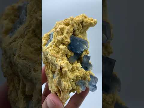 Celestite Crystals with Calcite Matrix