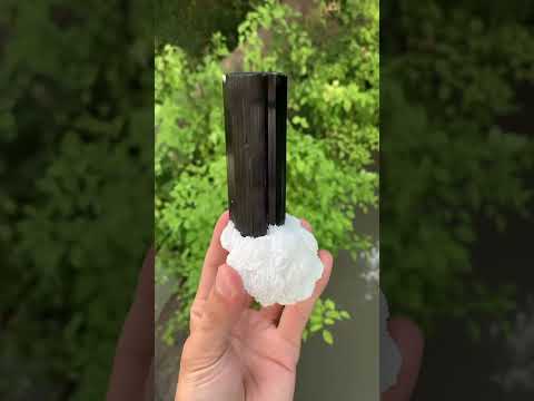 Schorl Black Tourmaline with Albite