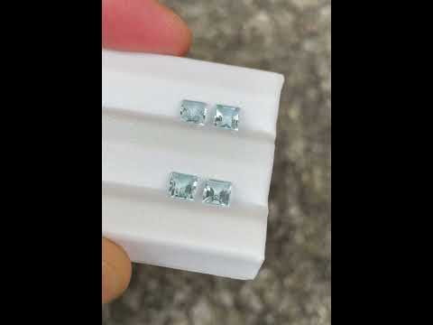 1.19 carats 4 Piece Aquamarine Stones