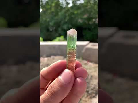 Colorful Bi Color Tourmaline Crystal